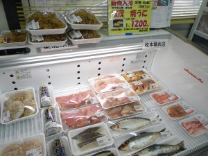 盛岡中央卸売市場から直送された魚介類